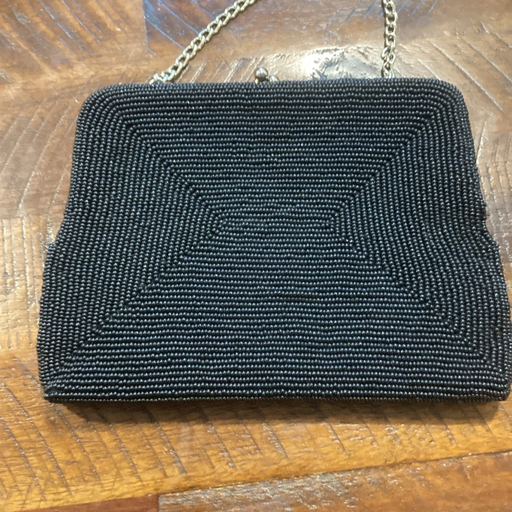 vintage Walborg black beaded evening bag - Picture 3 of 9